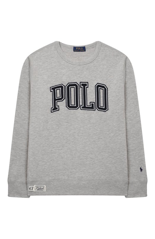 

Хлопковый свитшот Polo Ralph Lauren, Серый