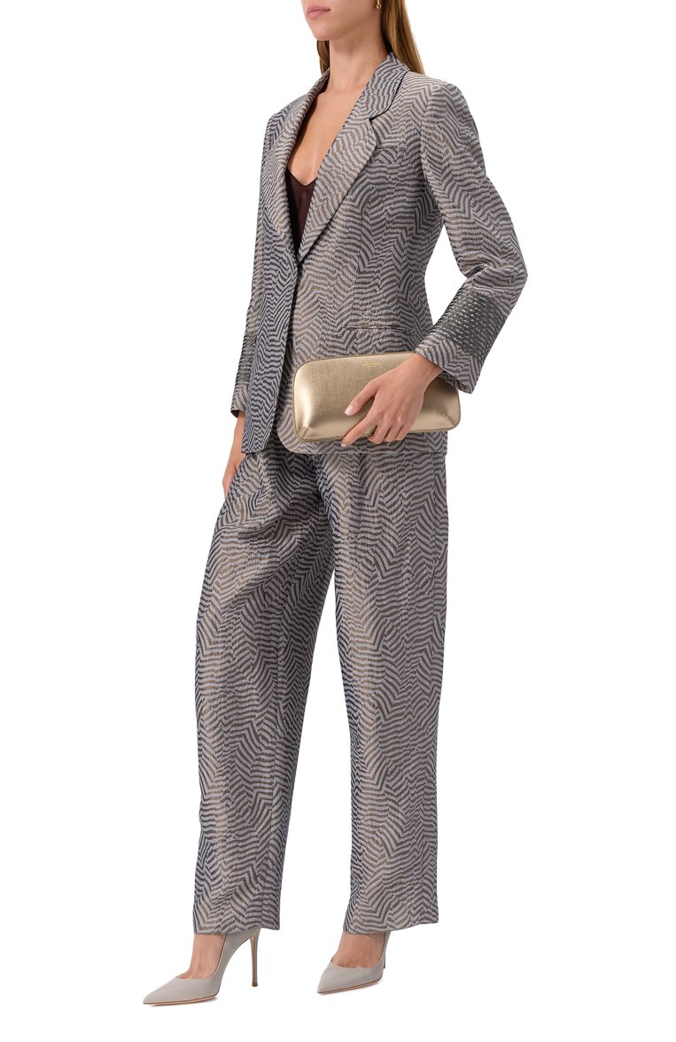 Женский клатч la prima GIORGIO ARMANI золотого цвета, арт. GW000707/AF15594 | Фото 7 (Материал: Натуральная кожа; Размер: medium; Женское Кросс-КТ: Клатч-клатчи, Вечерняя сумка)