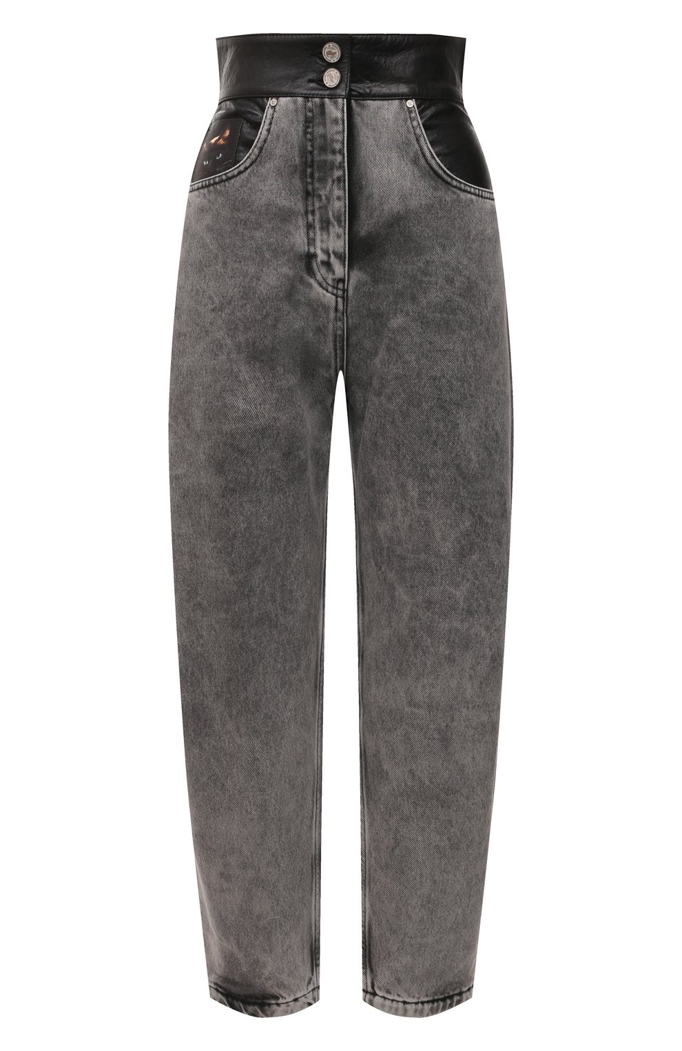 Джинсы ULYANA SERGEENKO серого цвета по цене 120000 руб., арт. PNT005SS21Denim 0028дж, фото 1 Джинсы ULYANA SERGEENKO, арт. PNT005SS21Denim 0028дж, фото 1