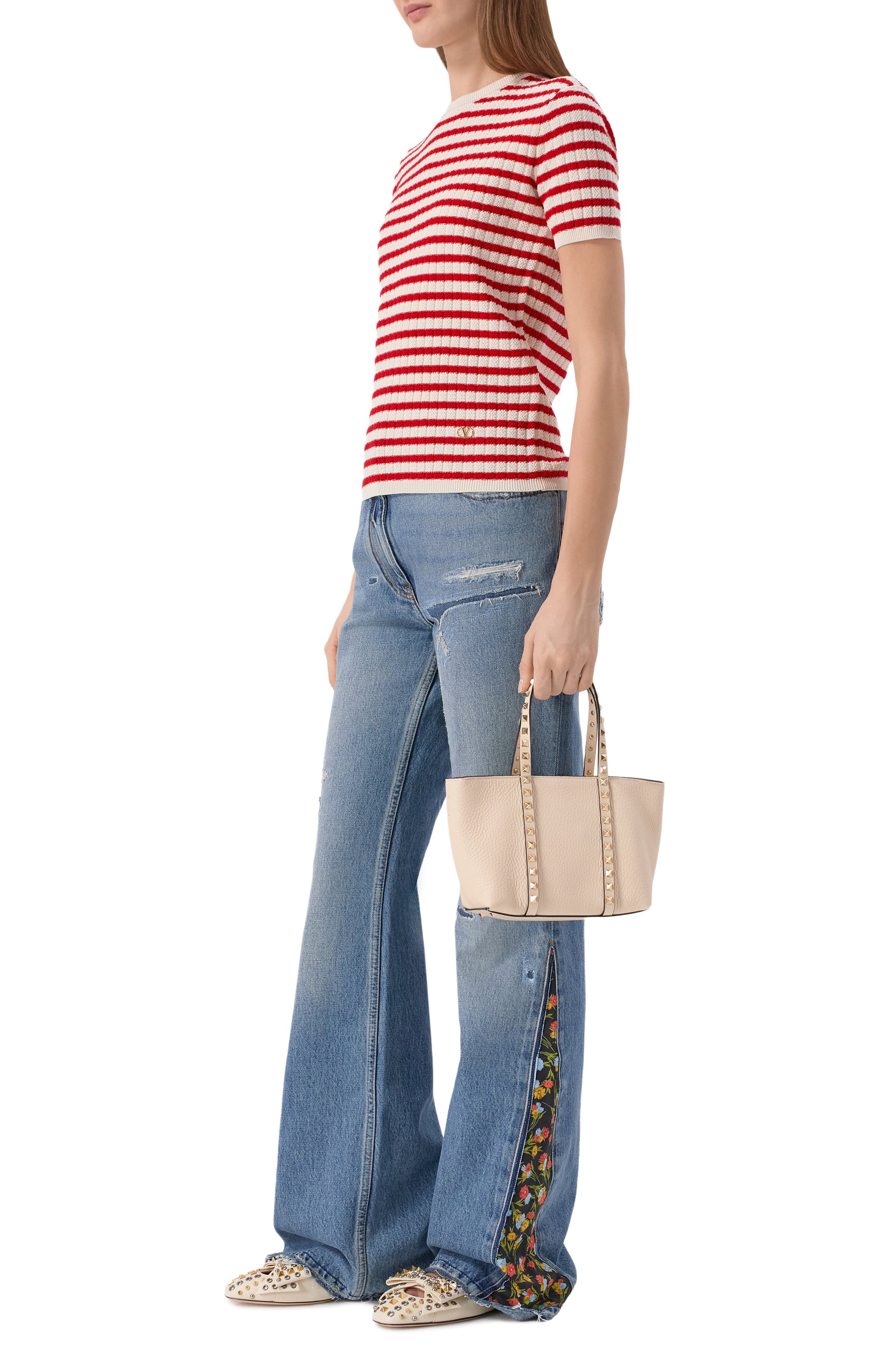 Сумка rockstud mini VALENTINO кремового цвета по цене 229000 руб., арт. 8W2B0R05/VSF, фото 3 Сумка rockstud mini VALENTINO, арт. 8W2B0R05/VSF, фото 3