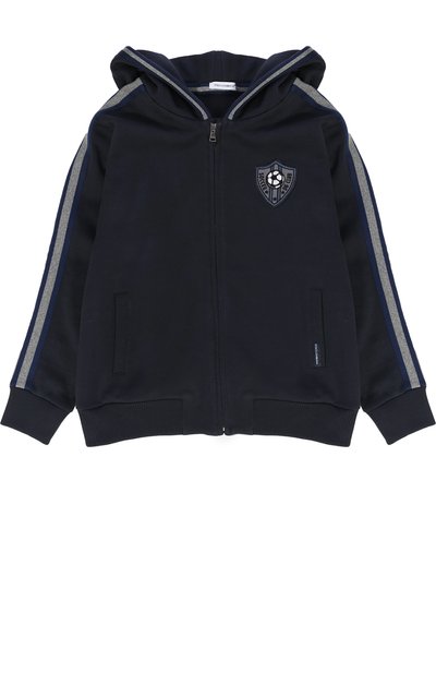 Хлопковый кардиган с контрастной отделкой и нашивкой DOLCE & GABBANA, арт. 0131/L4JW0J/G7KVB/2-6, фото 1