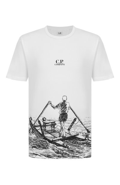 Мужская хлопковая футболка C.P. COMPANY, арт. 18CMTS318A005431G