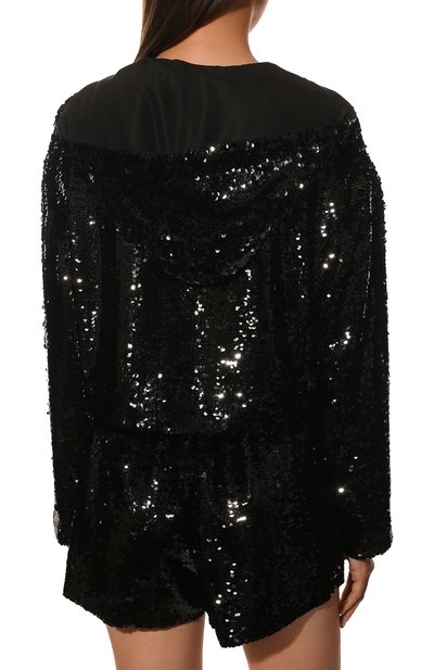 Шелковый кардиган с отделкой пайетками PRADA, арт. P509MR-1Z5F-F0002-221, фото 4