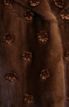 Женская шуба из норки VALENTINO коричневого цвета, арт. MF3FB175/1BF | Фото 5 (Статус проверки: Проверено, Проверена категория; Длина (верхняя одежда): Короткие; Материал внешний: Натуральный мех; Женское Кросс-КТ: Мех; Стили: Гламурный; Рукава: Длинные; Кросс-КТ: Куртка)