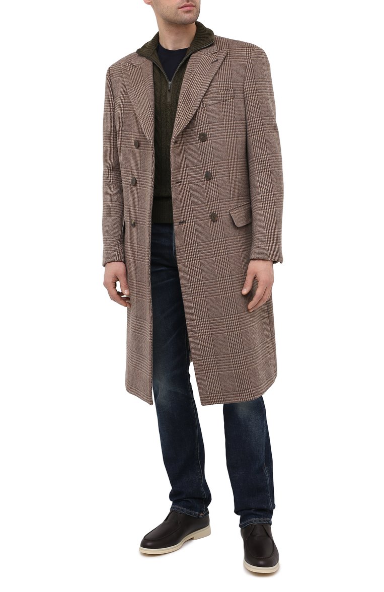 Мужские кожаные ботинки walk and walk wintery LORO PIANA темно-коричневого цвета, арт. FAL4244 | Фото 2 (Материал внутренний: Натуральная кожа; Мужское Кросс-КТ: Дезерты-обувь; Материал утеплителя: Без утеплителя; Региональные ограничения белый список (Axapta Mercury): RU; Подошва: Плоская; Материал внешний: Натуральная кожа; Каблук высота: Низкий; толщина подошвы: 1,5; ширина носка стельки: 9,5)