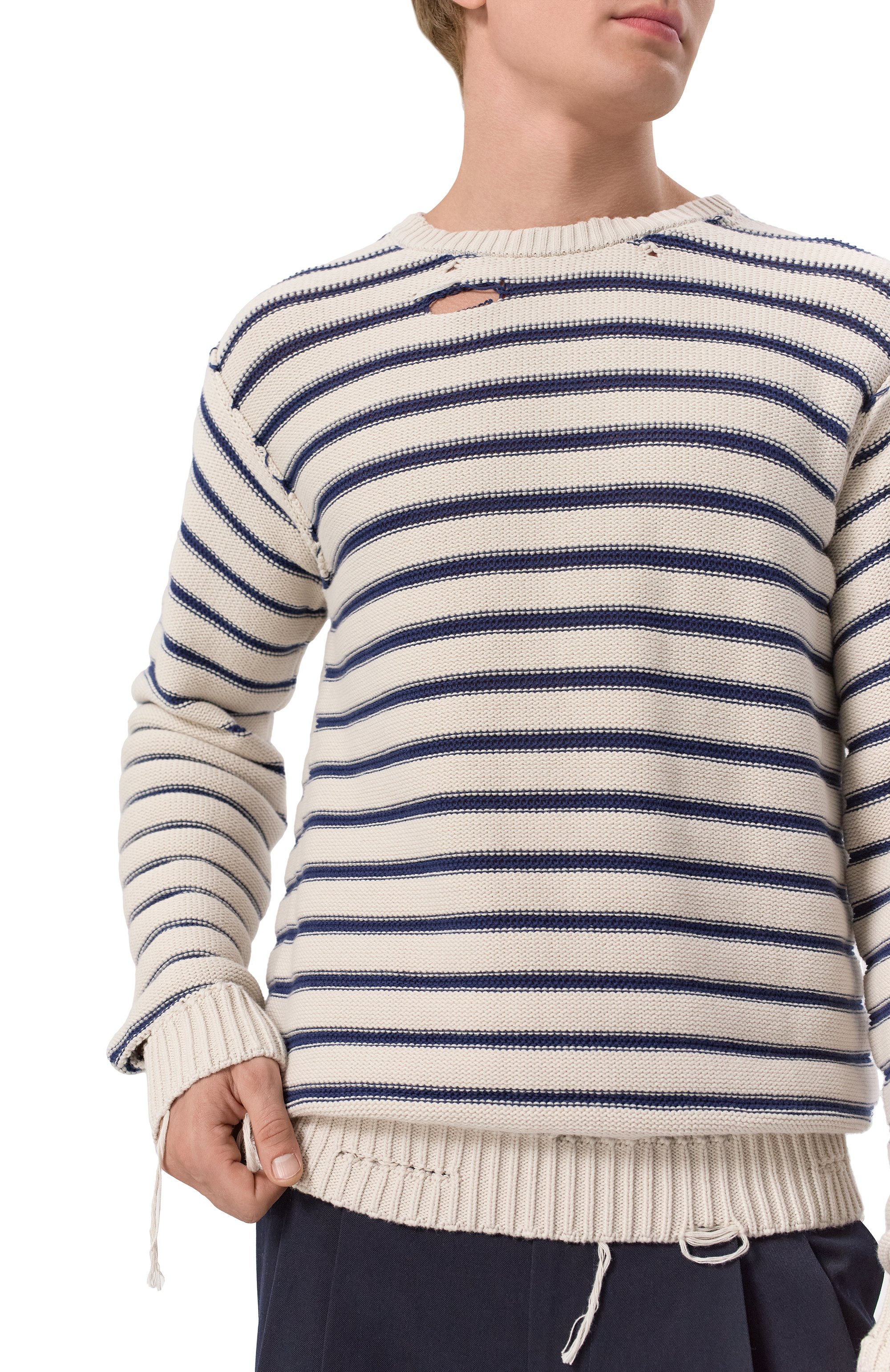 Хлопковый свитер MM6, арт. SH0HL0022/M13080, фото 5