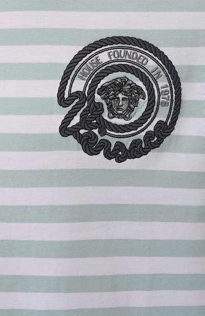 Хлопковая футболка VERSACE, арт. 1013302/1A09873, фото 5