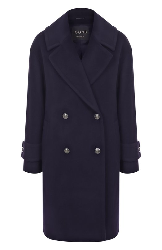 Пальто из шерсти и кашемира Cinzia Rocca BR26001/D8 Синий BR26001/D8