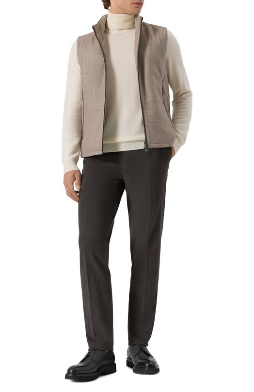 Жилет из шерсти и кашемира Corneliani 26C571-2618267 Бежевый  26C571-2618267 Фото 2