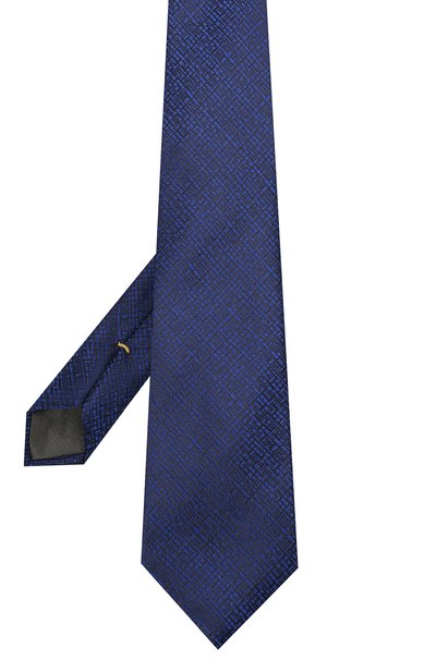 Шелковый галстук CANALI темно-синего цвета по цене 10400 руб., арт. 18/HJ03124, фото 2 Шелковый галстук CANALI, арт. 18/HJ03124, фото 2