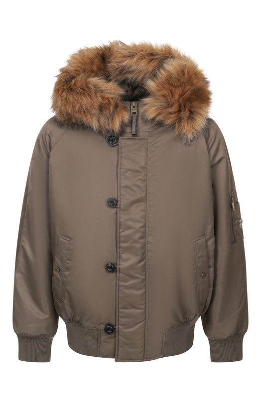 Утепленный бомбер HUGO 50546230 Серый 50546230