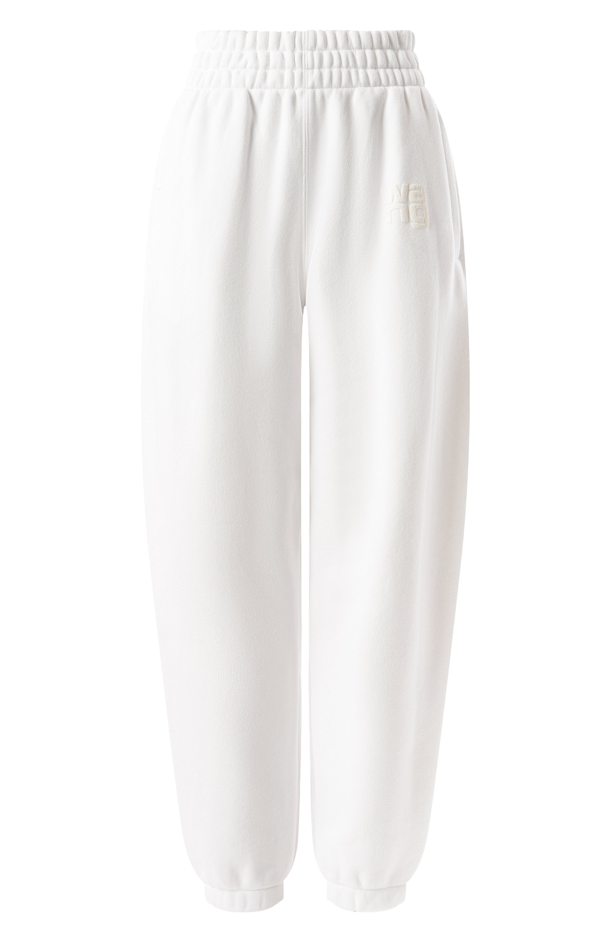 Хлопковые джоггеры ALEXANDERWANG.T белого цвета по цене 45400 руб., арт. 4CC3244399, фото 1 Хлопковые джоггеры ALEXANDERWANG.T, арт. 4CC3244399, фото 1