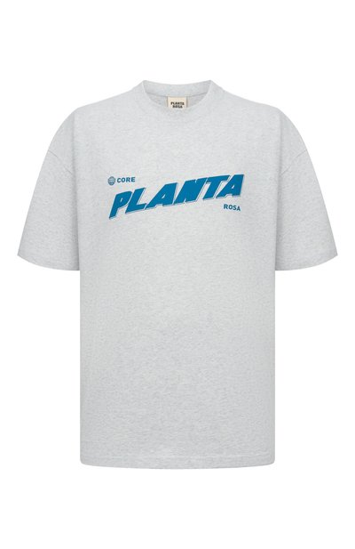 Женская хлопковая футболка PLANTA ROSA, арт. PR/T01/BLUE-CORRESPONDECE/220VELVET