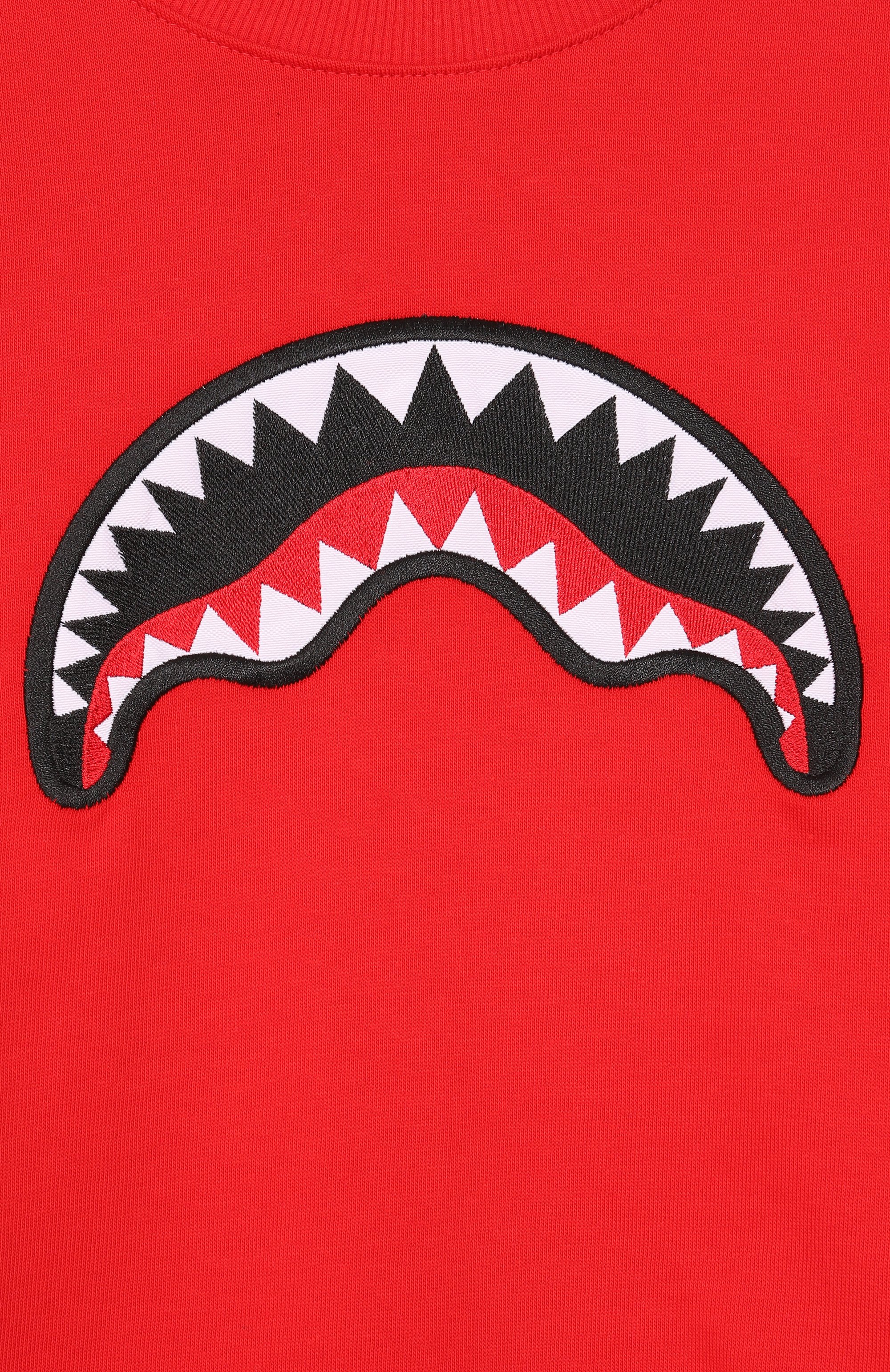 Хлопковый свитшот SPRAYGROUND красного цвета по цене 15850 руб., арт. SPY931RED, фото 3 Хлопковый свитшот SPRAYGROUND, арт. SPY931RED, фото 3