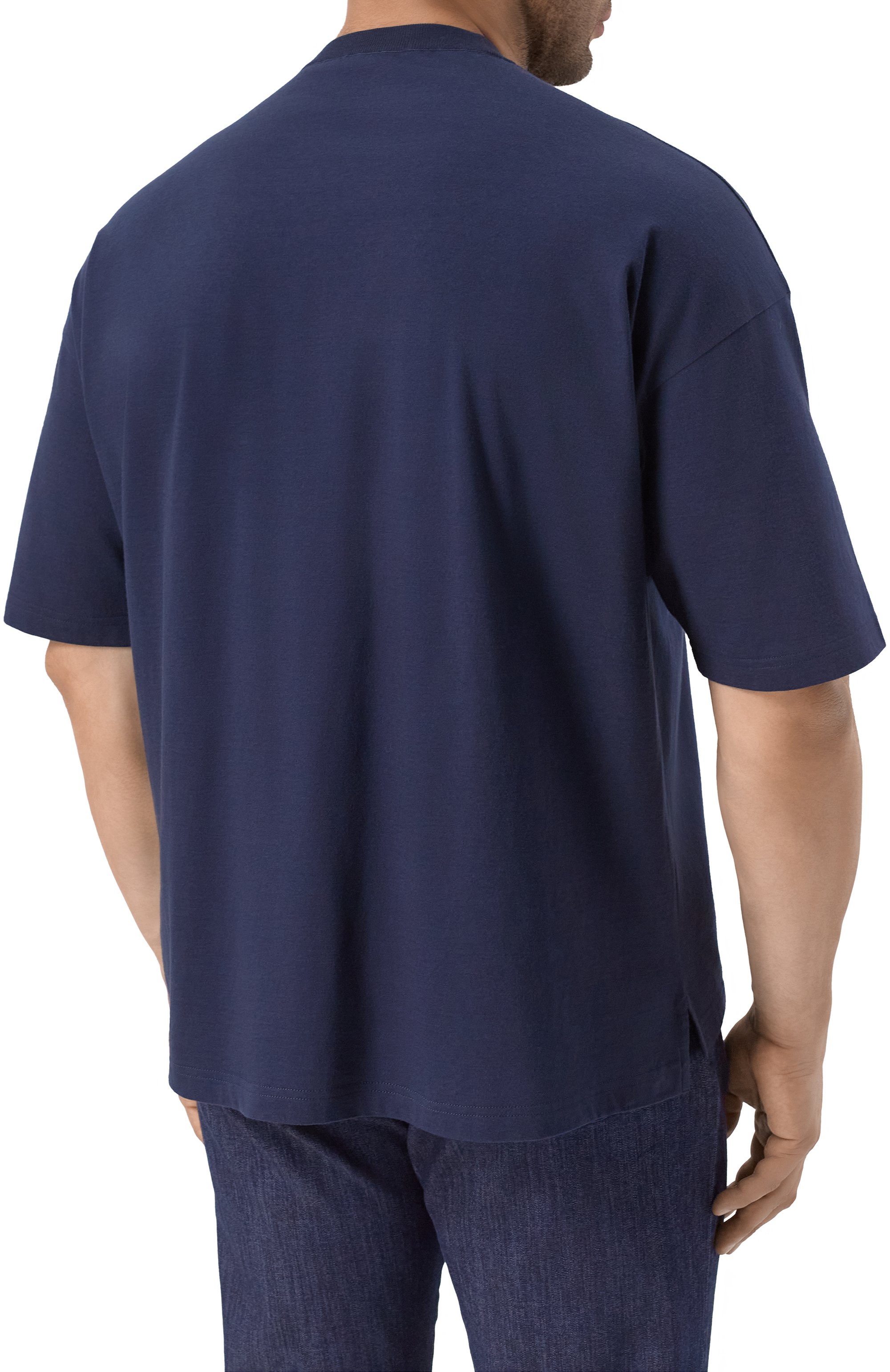 Футболка из хлопка и шелка KITON, арт. UMM062901, фото 4