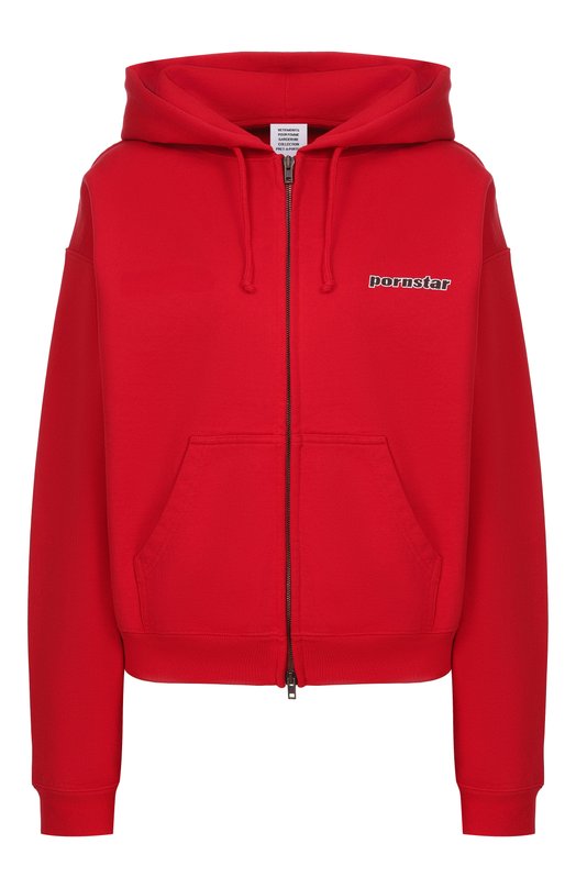 Хлопковая толстовка VETEMENTS WE76ZU544R/1302 M0LLET0N Красный WE76ZU544R/1302 M0LLET0N