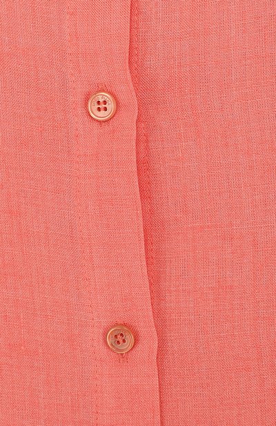 Льняная рубашки прямого кроя с короткими рукавами LORO PIANA, арт. FAI1206, фото 3