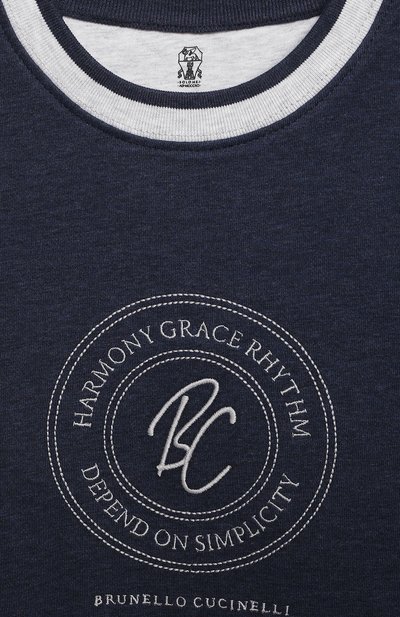 Хлопковый свитшот BRUNELLO CUCINELLI, арт. BD874E162B, фото 3