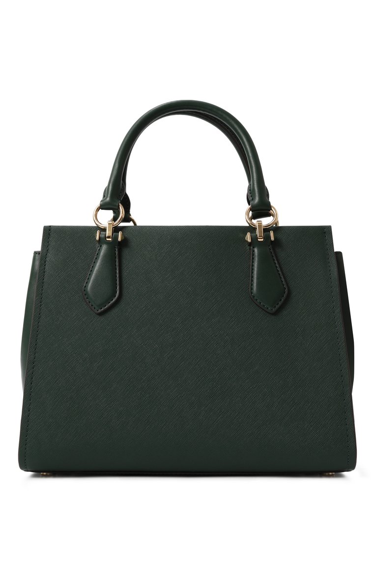 Женская сумка marilyn medium MICHAEL MICHAEL KORS темно-зеленого цвета, арт. 30S2G6AS2L | Фото 6 (Драгоценные камни: Проставлено; Ремень/цепочка: На ремешке; Материал сплава: Проставлено; Материал: Натуральная кожа; Размер: medium)