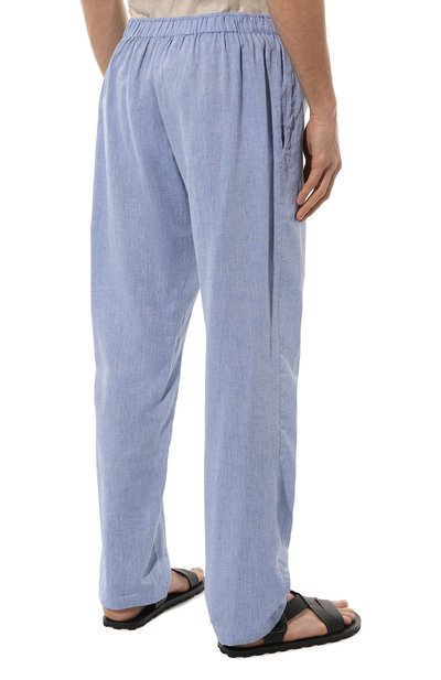 Хлопковые домашние брюки ROBERTO RICETTI голубого цвета по цене 17350 руб., арт. PATASCA/C3208, фото 4 Хлопковые домашние брюки ROBERTO RICETTI, арт. PATASCA/C3208, фото 4