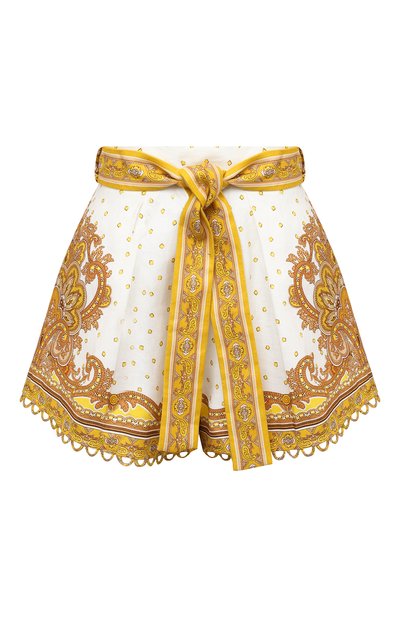Женские льняные шорты ZIMMERMANN, арт. 8625ABEL