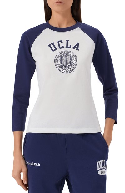 Хлопковый лонгслив sporty & rich x ucla SPORTY AND RICH, арт. T0046615639WH50, фото 3
