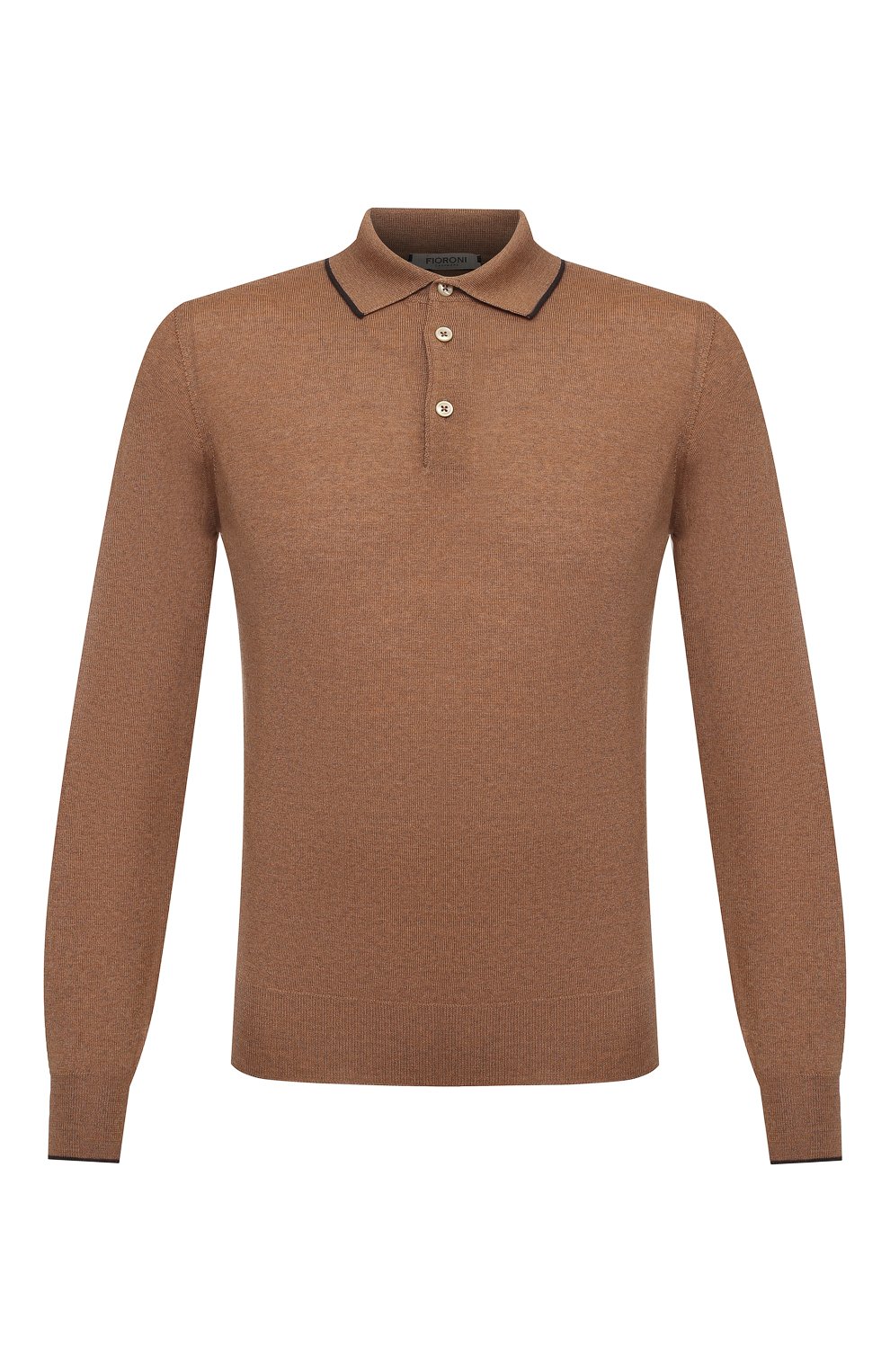 Поло из шерсти и кашемира FIORONI темно-бежевого цвета по цене 61950 руб., арт. MK00T0C1, фото 1 Поло из шерсти и кашемира FIORONI, арт. MK00T0C1, фото 1