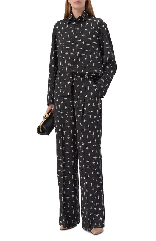 Шелковые брюки Gooroo P010-2008-9012-FW25/26 Чёрный  P010-2008-9012-FW25/26 Фото 2