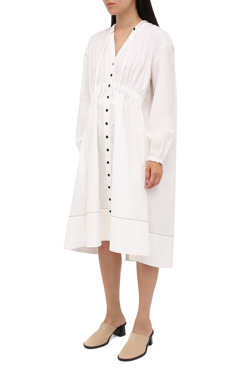 Хлопковое платье PROENZA SCHOULER WHITE LABEL, арт. WL2033132-SC054S, фото 3