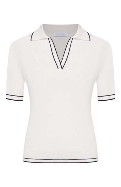 Женский поло из шелка и хлопка  MVST, арт. M26.2PW.K223-SS/Y201