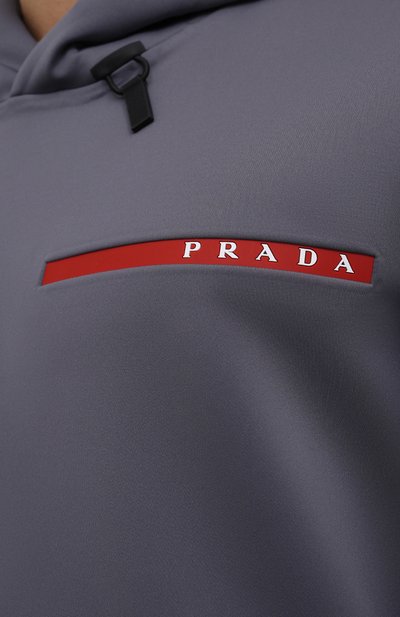 Худи PRADA серого цвета по цене 125000 руб., арт. SJN270-1YUN-F0BJ9-202, фото 5 Худи PRADA, арт. SJN270-1YUN-F0BJ9-202, фото 5