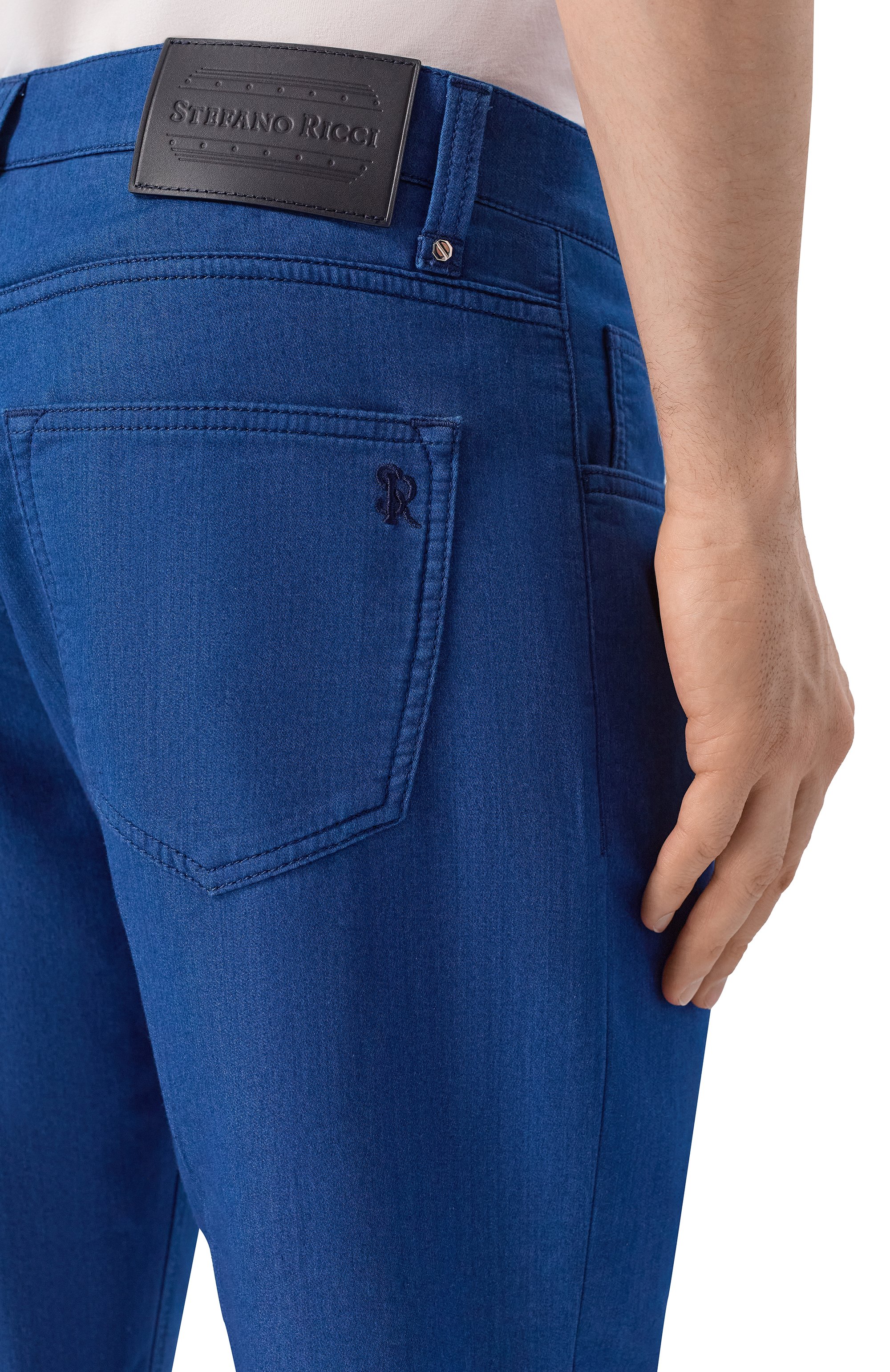 Джинсы STEFANO RICCI синего цвета по цене 158500 руб., арт. MFT62R1250/TR149L, фото 5 Джинсы STEFANO RICCI, арт. MFT62R1250/TR149L, фото 5