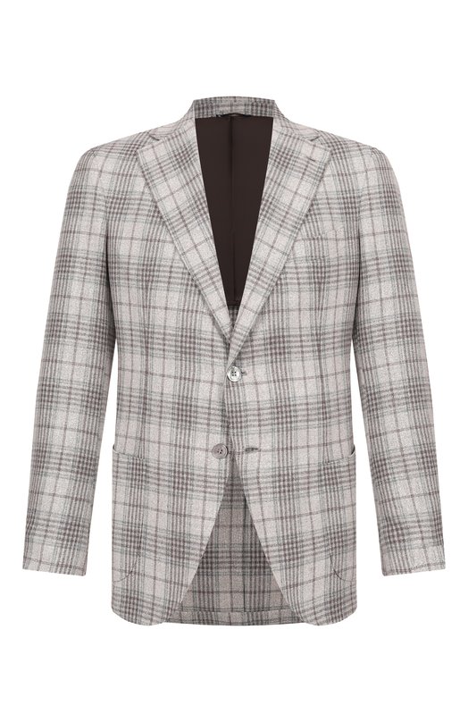 Пиджак из шелка и шерсти Andrea Campagna SALINA C0N SPALLINA BASSA/T26139 Серый SALINA C0N SPALLINA BASSA/T26139