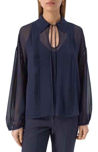 Шелковая блузка MAX MARA STUDIO, арт. VALDAI, фото 3