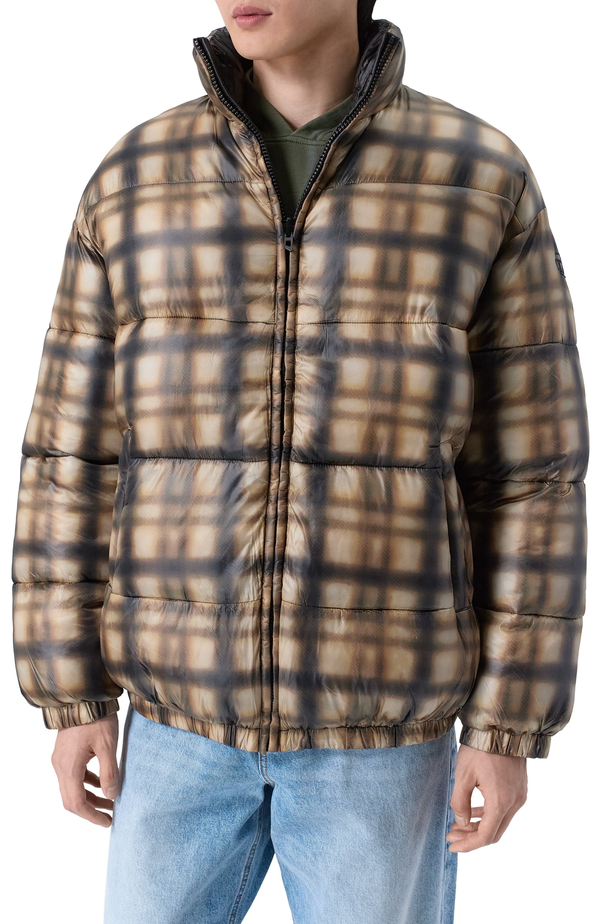 Двусторонний пуховик DIESEL коричневого цвета по цене 55500 руб., арт. A21892/0ENBM, фото 3 Двусторонний пуховик DIESEL, арт. A21892/0ENBM, фото 3