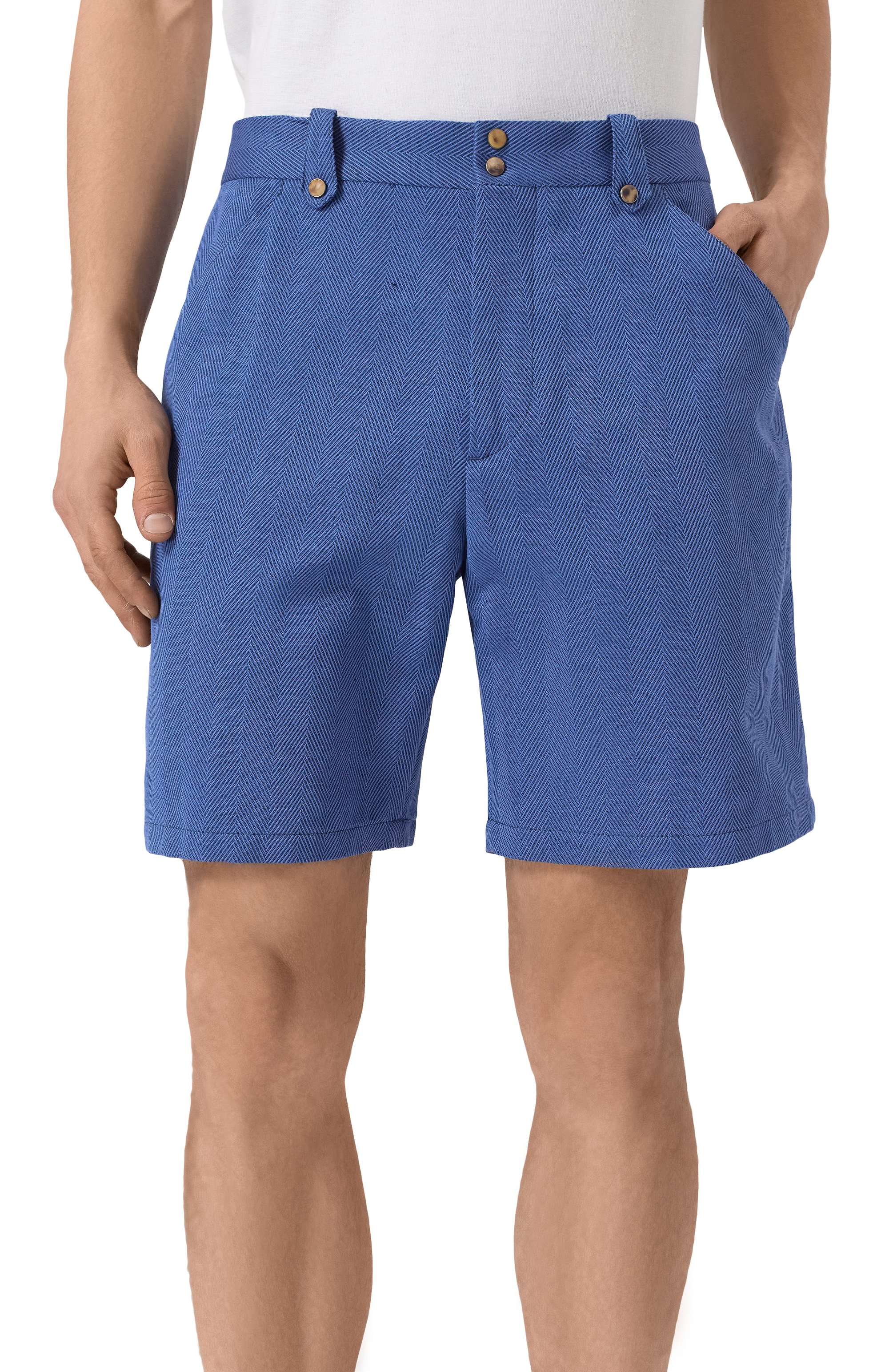 Шорты из хлопка и льна BRUNELLO CUCINELLI, арт. MR471U0055, фото 3