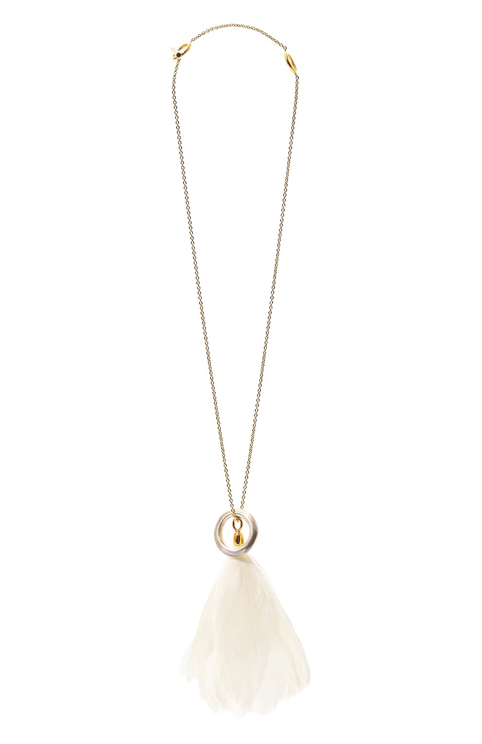 Кулон на цепочке JIL SANDER белого цвета по цене 111500 руб., арт. J11UU0038 J12045, фото 1 Кулон на цепочке JIL SANDER, арт. J11UU0038 J12045, фото 1