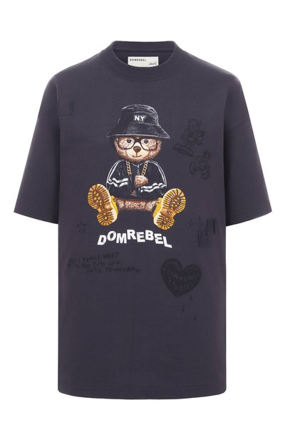 Женская хлопковая футболка DOMREBEL, арт. NY BEAR SKETCH T-SHIRT