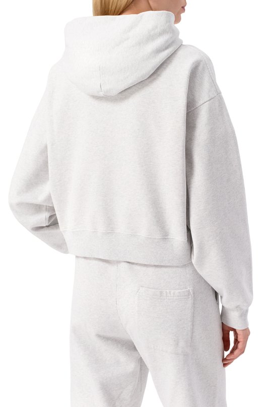 Хлопковое худи Sporty and Rich ST074508243GY03 Серый  ST074508243GY03 Фото 4