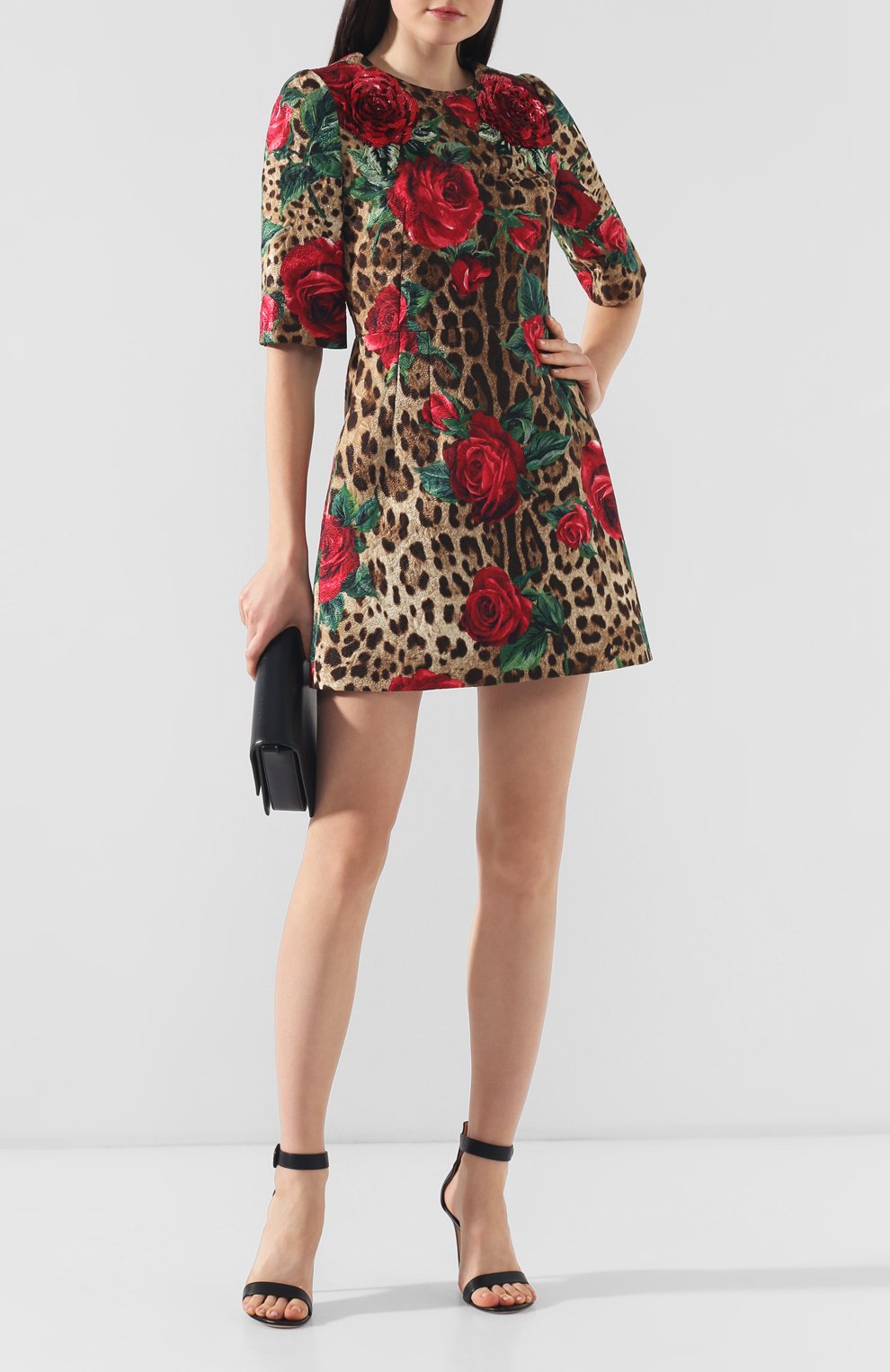 Хлопковое платье с принтом DOLCE & GABBANA, арт. F6UI8Z/HSMV6, фото 2