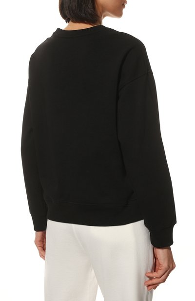 Хлопковый свитшот MONCLER черного цвета по цене 37550 руб., арт. H1-093-8G000-23-899M1, фото 4 Хлопковый свитшот MONCLER, арт. H1-093-8G000-23-899M1, фото 4