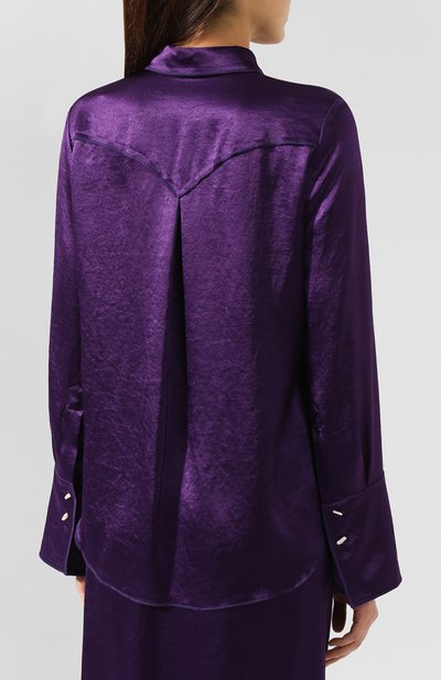 Блузка NANUSHKA, арт. MANDINE_PURPLE_WASHED SATIN, фото 4