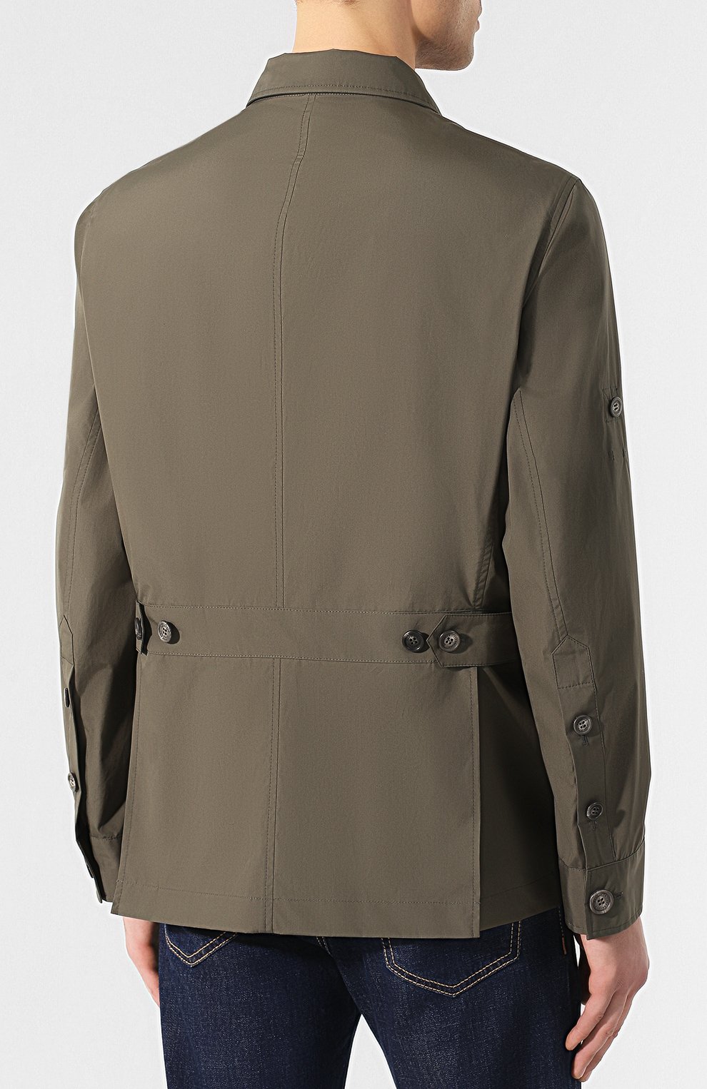 Хлопковая куртка BRUNELLO CUCINELLI хаки цвета по цене 241000 руб., арт. MD4226847, фото 4 Хлопковая куртка BRUNELLO CUCINELLI, арт. MD4226847, фото 4