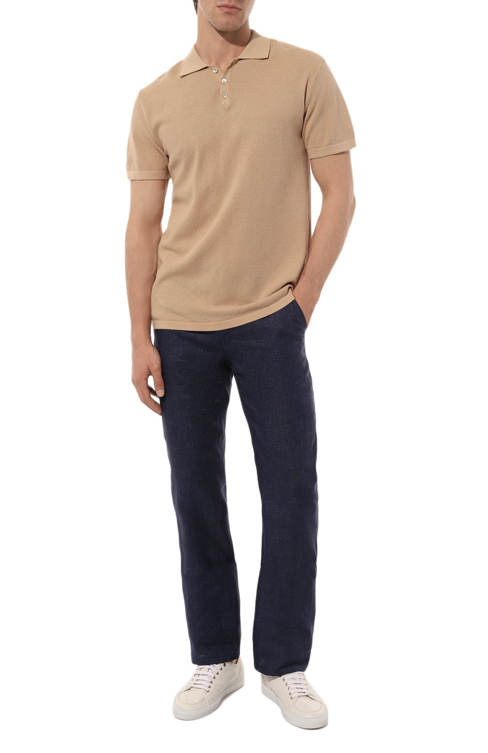 Льняные брюки ZILLI темно-синего цвета по цене 141500 руб., арт. M0Z-D0180-LIN01/R001, фото 2 Льняные брюки ZILLI, арт. M0Z-D0180-LIN01/R001, фото 2