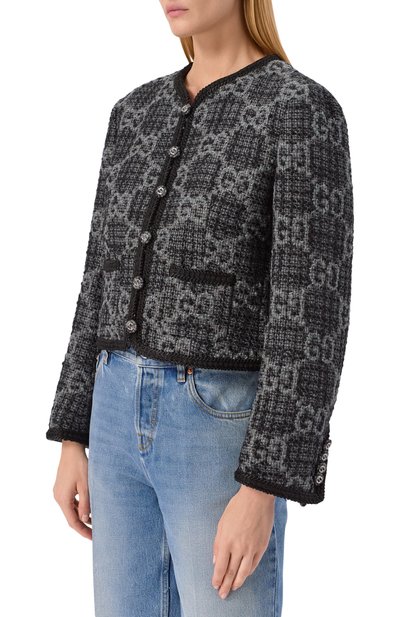 Твидовый жакет GUCCI, арт. 761164/ZAPA4, фото 3