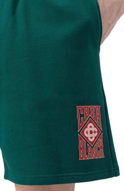 Хлопковые шорты CASABLANCA зеленого цвета по цене 39950 руб., арт. MS25JTR00302, фото 5 Хлопковые шорты CASABLANCA, арт. MS25JTR00302, фото 5