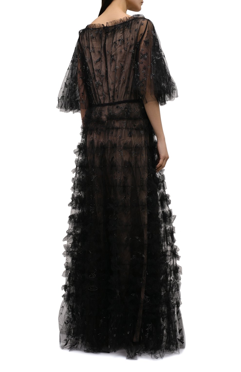 Платье VALENTINO черного цвета по цене 2665000 руб., арт. MB0VD5C0/1ED, фото 4 Платье VALENTINO, арт. MB0VD5C0/1ED, фото 4