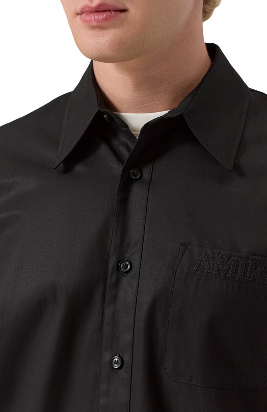 Хлопковая рубашка Amiri AMSTCA1170 Чёрный  AMSTCA1170 Фото 5
