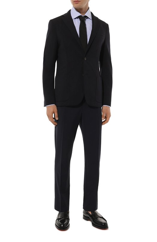 Пиджак из шерсти и хлопка Corneliani 93X523-9318800 Синий  93X523-9318800 Фото 2