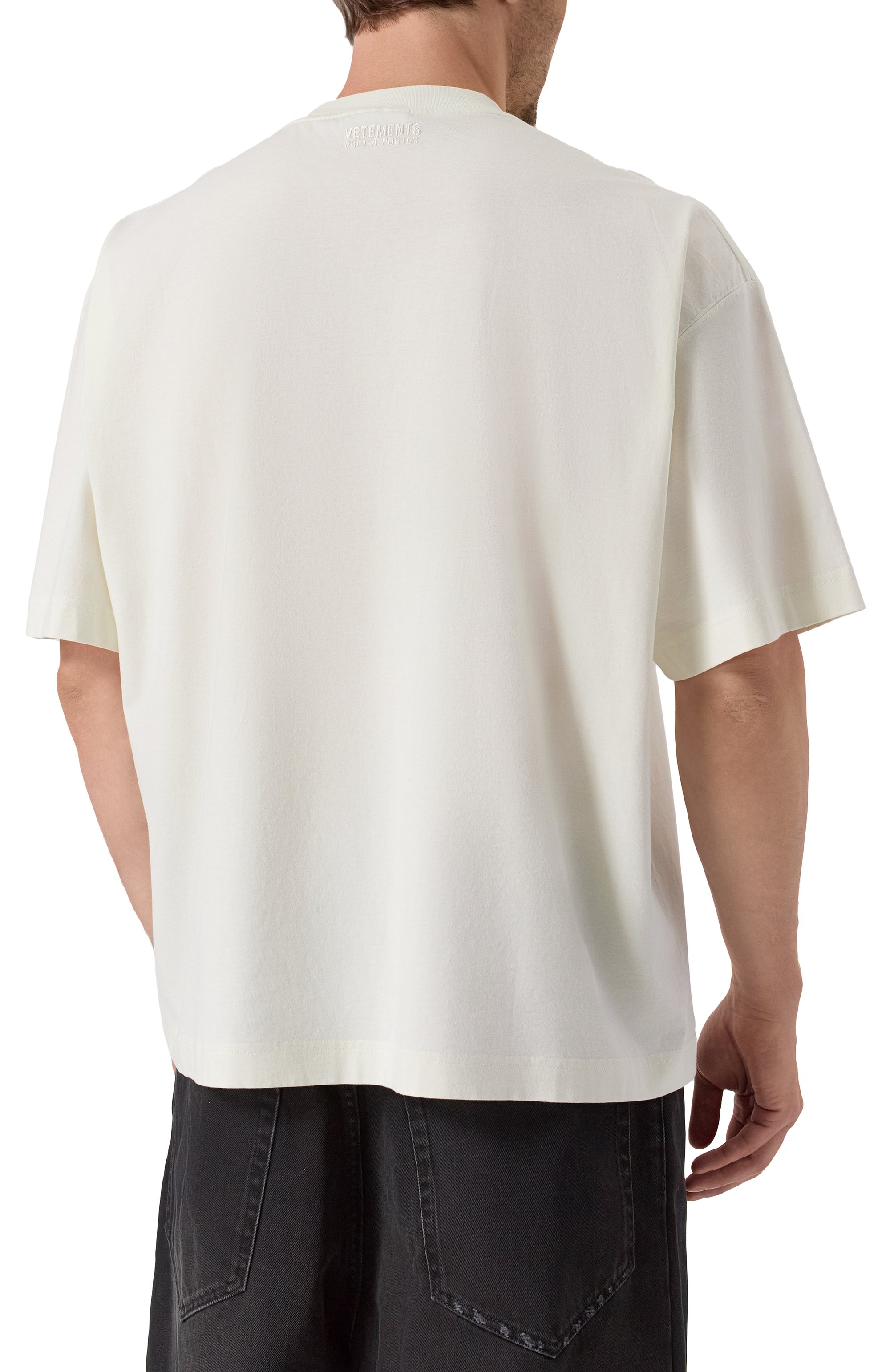 Хлопковая футболка VETEMENTS, арт. UH76TR600I/1000 LIGHT JERSEY, фото 4